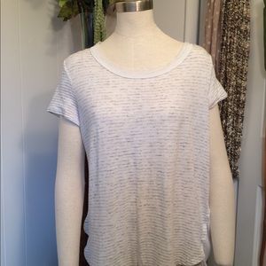 💥sale💥 Gibson sheer back white and gray top M